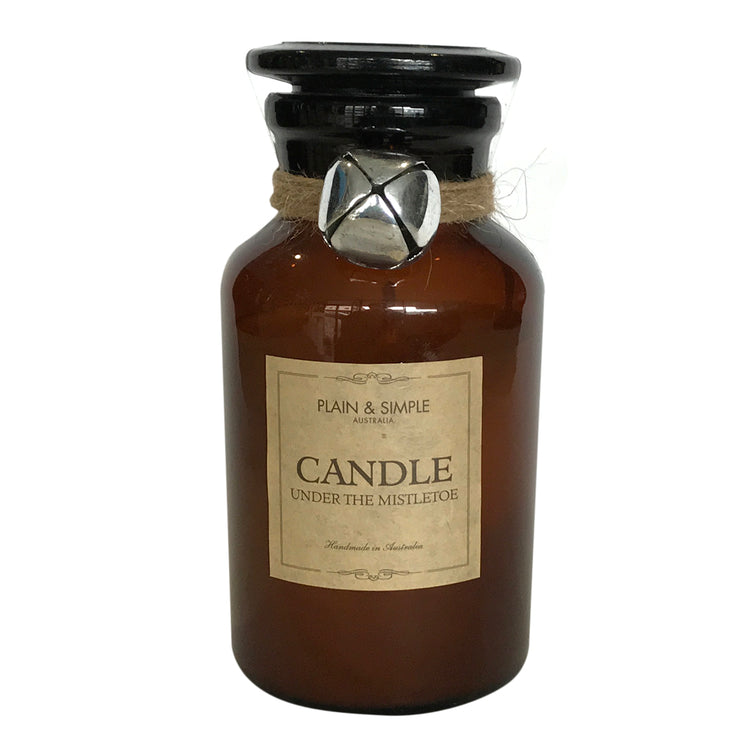 Christmas Candle 40hr - Under the Mistletoe - Bell-Amber